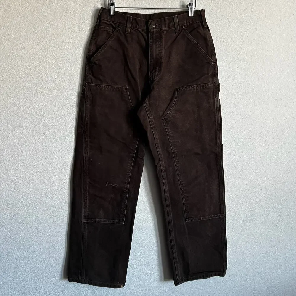 Carhartt B136 DKB brown double knee work wear carpenter pants